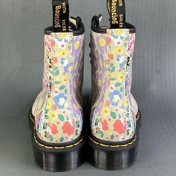 Dr. Martens 1460 Floral Mash Up Backhand Boots Parchment Beige New Size US 6 - Picture 4 of 10